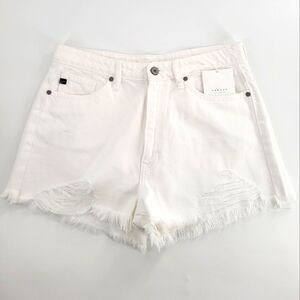 Kancan white‎ denim shorts Size L New hi rise